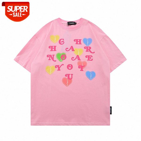 love letter printing short-sleeved t-shirt men's street flow loose half sleeve round neck five-point #so5c, White;black
love letter printing short-sleeved t-shirt men's street flow loose half sleeve round neck five-point #so5c, White;black