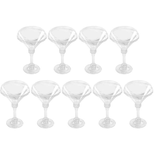 disposable cups & straws 9pcs decorative mousse household jelly home tableware with lid (transparent)