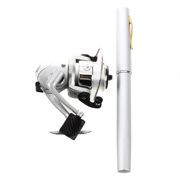 mini aluminum pen pocket fishing rod pole + coil boat rods 
mini aluminum pen pocket fishing rod pole + coil boat rods