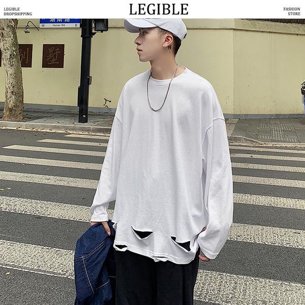 men's t-shirts sleeve long men oversize o-neck casual solid t shirt spring autumn loose tee, White;black
men's t-shirts sleeve long men oversize o-neck casual solid t shirt spring autumn loose tee, White;black