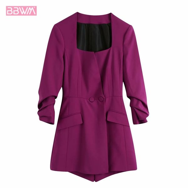 retro square neck short sleeve women's jumpsuit chic pleated cuffs purple small incense style female bodysuit 210507, Black;white
retro square neck short sleeve women's jumpsuit chic pleated cuffs purple small incense style female bodysuit 210507, Black;white