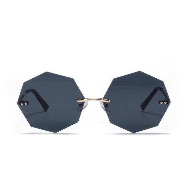 season polygon borderless women luxury sunglasses retro metal 8-sided glasses, White;black
season polygon borderless women luxury sunglasses retro metal 8-sided glasses, White;black