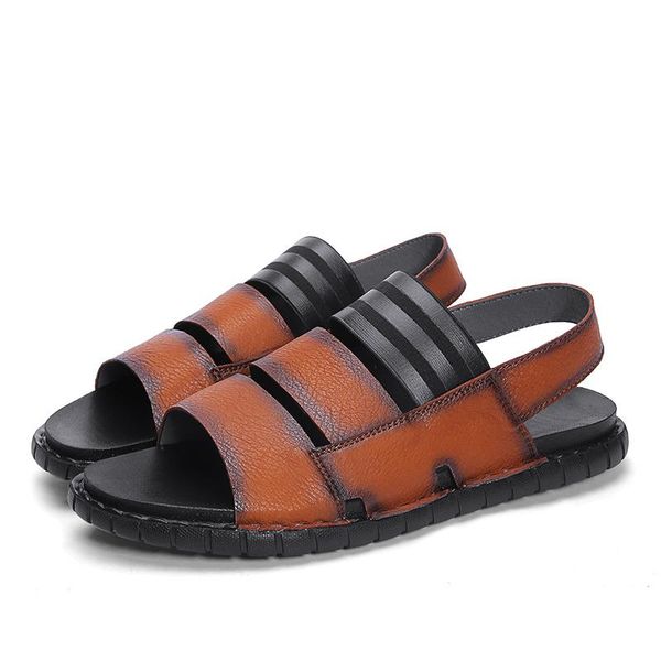 sandals sandalia on beach outdoor masculina genuine summer leather 44 sandal big s para piel masculino in for roman size dress shoes 39, Black 
sandals sandalia on beach outdoor masculina genuine summer leather 44 sandal big s para piel masculino in for roman size dress shoes 39, Black