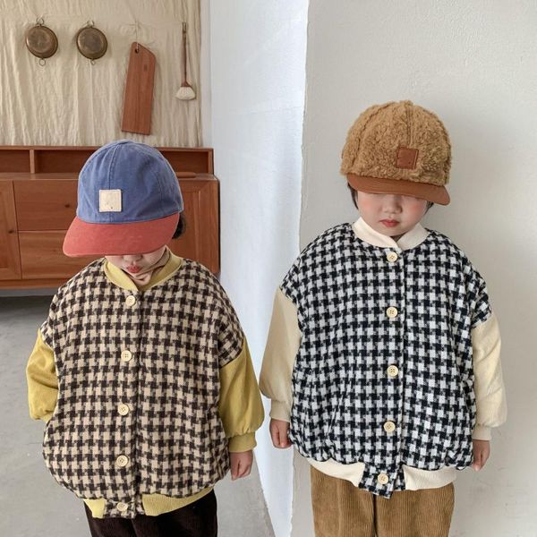 down coat children's padded winter products korean boys and girls thickened quilted houndstooth baseball uniform cotton jacket, Blue;gray
down coat children's padded winter products korean boys and girls thickened quilted houndstooth baseball uniform cotton jacket, Blue;gray