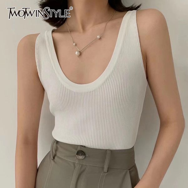 knitted slim vest for women o neck sleeveless casual solid minimalist joker vests female fashion clothing 210524, White
knitted slim vest for women o neck sleeveless casual solid minimalist joker vests female fashion clothing 210524, White