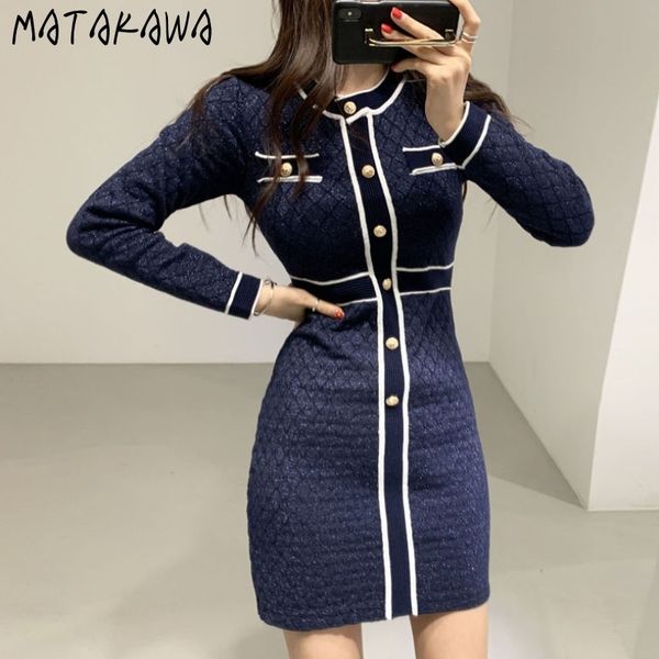 matakawa fashion casual waist slimming vestidos autumn korean small fragrance dress hepburn style knitted dress for women 210513, Black;gray
matakawa fashion casual waist slimming vestidos autumn korean small fragrance dress hepburn style knitted dress for women 210513, Black;gray