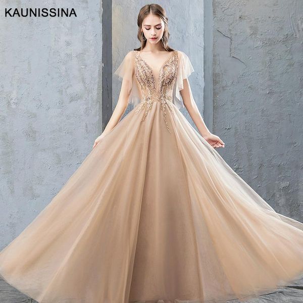 party dresses kaunissina long prom gold evening dress appliques v-neck floor length gown a-line tulle formal robe vestidos, White;black
party dresses kaunissina long prom gold evening dress appliques v-neck floor length gown a-line tulle formal robe vestidos, White;black