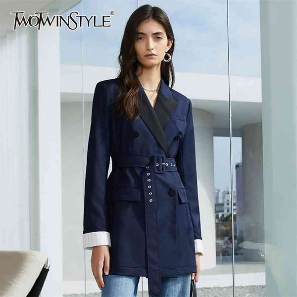 spring patchwork casual blazer for women notched long sleeve double breasted sashes blazers female fashion 210524, White;black
spring patchwork casual blazer for women notched long sleeve double breasted sashes blazers female fashion 210524, White;black
