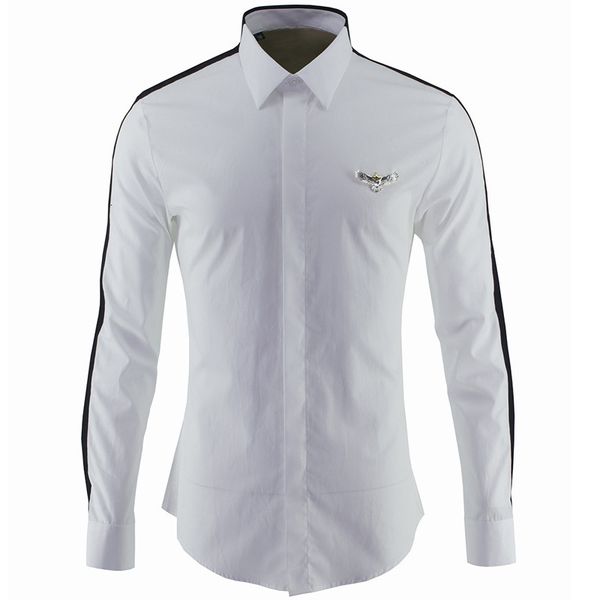 tee shirt shirt men shirt luxury covered button long sleeve mens fashion black white patchwork slim fit shirts man, White;black
tee shirt shirt men shirt luxury covered button long sleeve mens fashion black white patchwork slim fit shirts man, White;black