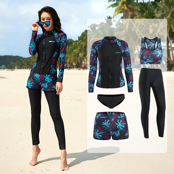 long sleeve rash guard women print 5 pieces swimsuit zipper swimwear bathing suits surfing pad pant couples men 3 one-piece
long sleeve rash guard women print 5 pieces swimsuit zipper swimwear bathing suits surfing pad pant couples men 3 one-piece