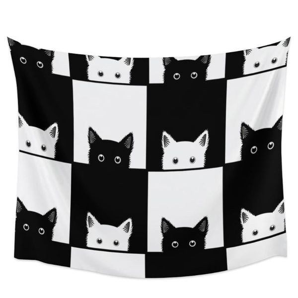 tapestries geometic black white plaid cat wall tapestry home decor cover beach towel picnic mat yoga
tapestries geometic black white plaid cat wall tapestry home decor cover beach towel picnic mat yoga