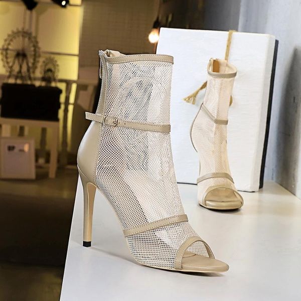 boots european and american fashion ultra high heel mesh hollow sandals perspective net nightclub was thin heels, Black
boots european and american fashion ultra high heel mesh hollow sandals perspective net nightclub was thin heels, Black