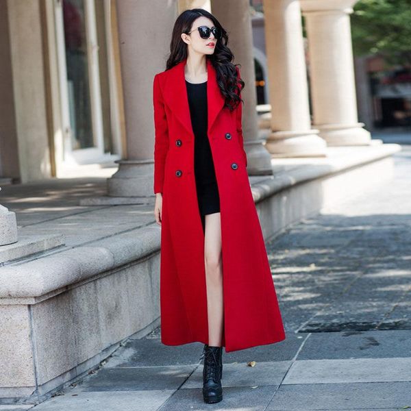 women's wool & blends winter coat women arrival fashion cashmere outerwear female long warm jacket red woolen trench overcoat, Black
women's wool & blends winter coat women arrival fashion cashmere outerwear female long warm jacket red woolen trench overcoat, Black
