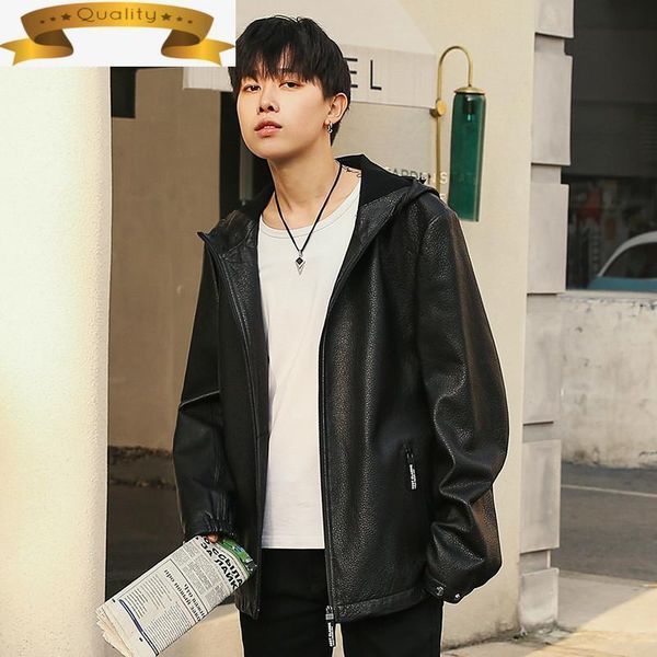 men jacket genuine leather spring autumn mens sheepskin jackets fashion hooded coat chaqueta cuero hombre 18-032 yy133 men's & faux, Black
men jacket genuine leather spring autumn mens sheepskin jackets fashion hooded coat chaqueta cuero hombre 18-032 yy133 men's & faux, Black