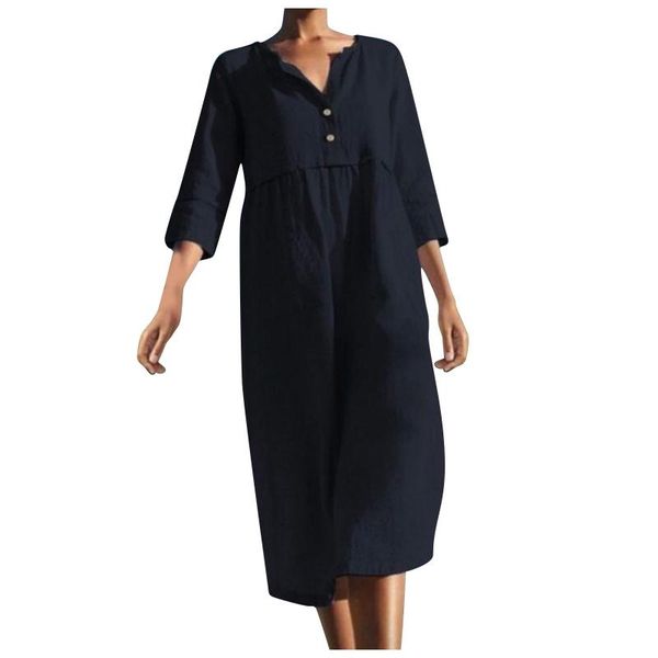 casual dresses cotton linen button dress women oversized o-neck half sleeve midi young style loose ropa mujer, Black;gray
casual dresses cotton linen button dress women oversized o-neck half sleeve midi young style loose ropa mujer, Black;gray