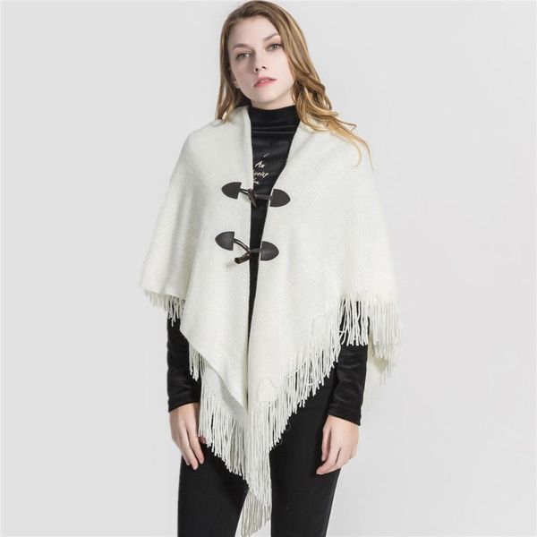 scarves women loose fitting poncho cape shawl with stylish horn buttons v neckline scarf tassle wrap sweater pullover cardigan coat, Blue;gray
scarves women loose fitting poncho cape shawl with stylish horn buttons v neckline scarf tassle wrap sweater pullover cardigan coat, Blue;gray