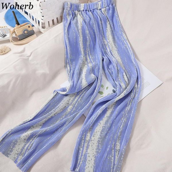women's pants & capris woherb fashion wild halo-color thin casual trousers high waist pleated wide leg loose soft pantalon korean stree, Black;white
women's pants & capris woherb fashion wild halo-color thin casual trousers high waist pleated wide leg loose soft pantalon korean stree, Black;white