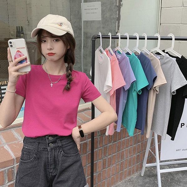 women's t-shirt casual short sleeve fashion korean summer clothes plain aesthetic t shirt vintage pulovers plus size black, White
women's t-shirt casual short sleeve fashion korean summer clothes plain aesthetic t shirt vintage pulovers plus size black, White