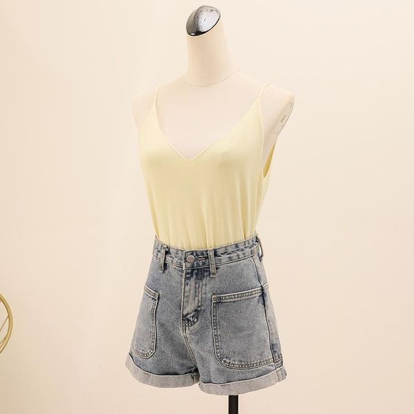 women's tracksuits two-piece suit pants summer 2021 halter camisole + high waist loose slim denim shorts, Gray
women's tracksuits two-piece suit pants summer 2021 halter camisole + high waist loose slim denim shorts, Gray