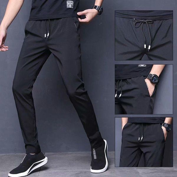 summer casual pants men's slim spring 2021 ice thin sports quick dry jogging mountaineering, Black
summer casual pants men's slim spring 2021 ice thin sports quick dry jogging mountaineering, Black