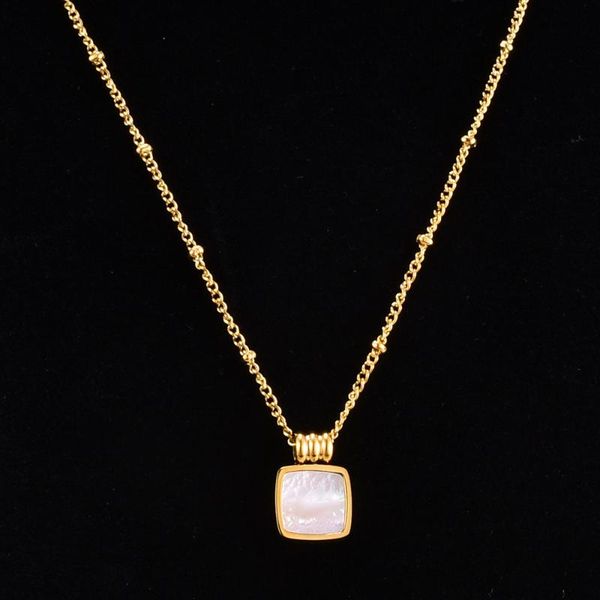 gold color stainless steel square pendant necklace for women fashion jewelry, cute white shell necklaces neck chain accessories, Silver
gold color stainless steel square pendant necklace for women fashion jewelry, cute white shell necklaces neck chain accessories, Silver