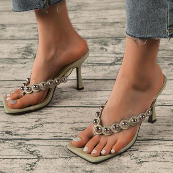 rivets women slipper summer outdoor sandal slip on flip flop ladies thin high heels slides elegant female shoes zy806 slippers, Black
rivets women slipper summer outdoor sandal slip on flip flop ladies thin high heels slides elegant female shoes zy806 slippers, Black