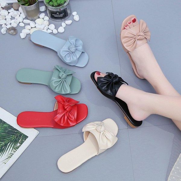 slippers solid leather women shoes woman slides 2021 summer female flat casual bow knot beach flip flops, Black
slippers solid leather women shoes woman slides 2021 summer female flat casual bow knot beach flip flops, Black