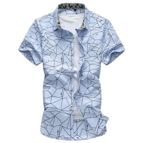 summer men's short sleeve shirt fashion stripe print slim large size business casual brand -7xl shirts, White;black
summer men's short sleeve shirt fashion stripe print slim large size business casual brand -7xl shirts, White;black