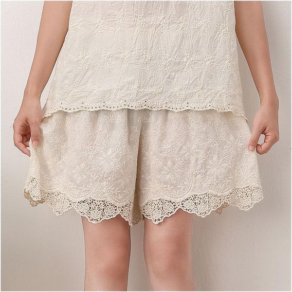 women's shorts women floral embroidery cotton linen female summer bohemian boho victorian elegant lace loose oversized plus size, White;black
women's shorts women floral embroidery cotton linen female summer bohemian boho victorian elegant lace loose oversized plus size, White;black