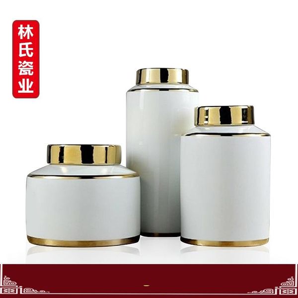 vases jingdezhen ceramic modern gold plating tracing with cover storage tank round ornaments
vases jingdezhen ceramic modern gold plating tracing with cover storage tank round ornaments