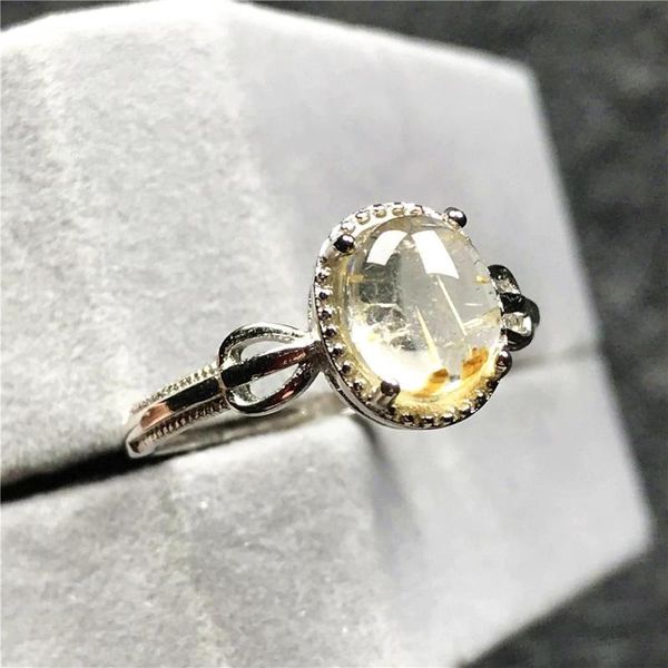 cluster rings 8x6mm genuine natural gold rutilated ring jewelry for woman man quartz crystal oval beads silver stone adjustable, Golden;silver
cluster rings 8x6mm genuine natural gold rutilated ring jewelry for woman man quartz crystal oval beads silver stone adjustable, Golden;silver