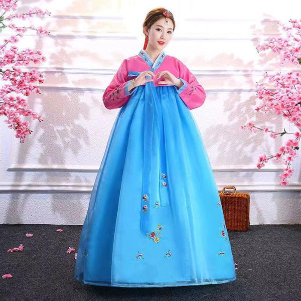 ethnic clothing korean traditional dress for women fashion asian court princes stage performance fairy hanbok skirt retro set, Red
ethnic clothing korean traditional dress for women fashion asian court princes stage performance fairy hanbok skirt retro set, Red