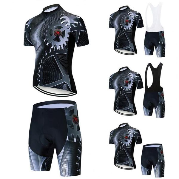 racing sets cycling jersey set quick dry elastic mesh fabric short sleeve bike shirts breathable clothing for men ciclismo, Black;blue
racing sets cycling jersey set quick dry elastic mesh fabric short sleeve bike shirts breathable clothing for men ciclismo, Black;blue