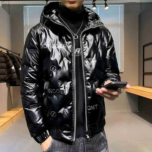winter new bright face warm coat 70 white duck fashion men's short hooded down jacket, Black
winter new bright face warm coat 70 white duck fashion men's short hooded down jacket, Black