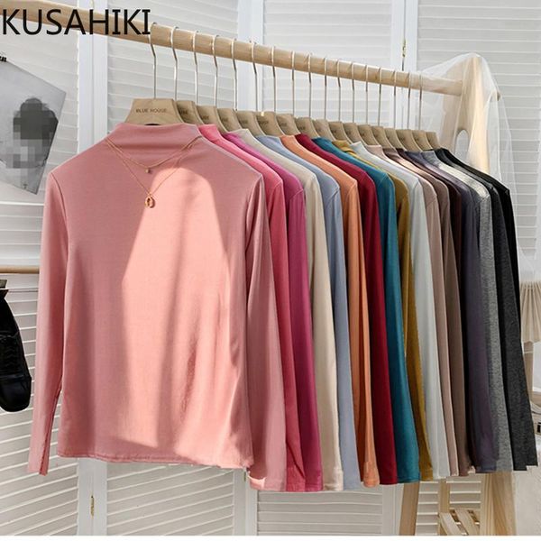 women's t-shirt kusahiki 2021 spring korean elegant turtleneck basic tshirts slim long sleeve graphic t shirts women fashion shirt 6e72, White
women's t-shirt kusahiki 2021 spring korean elegant turtleneck basic tshirts slim long sleeve graphic t shirts women fashion shirt 6e72, White