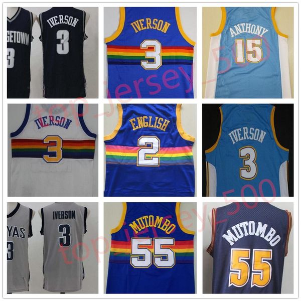 retro vintage classic basketball jerseys dikembe 55 mutombo anthony 15 carmelo alex 2 english allen 3 iverson #15 jokic 27 murray jersey, Black;red
retro vintage classic basketball jerseys dikembe 55 mutombo anthony 15 carmelo alex 2 english allen 3 iverson #15 jokic 27 murray jersey, Black;red
