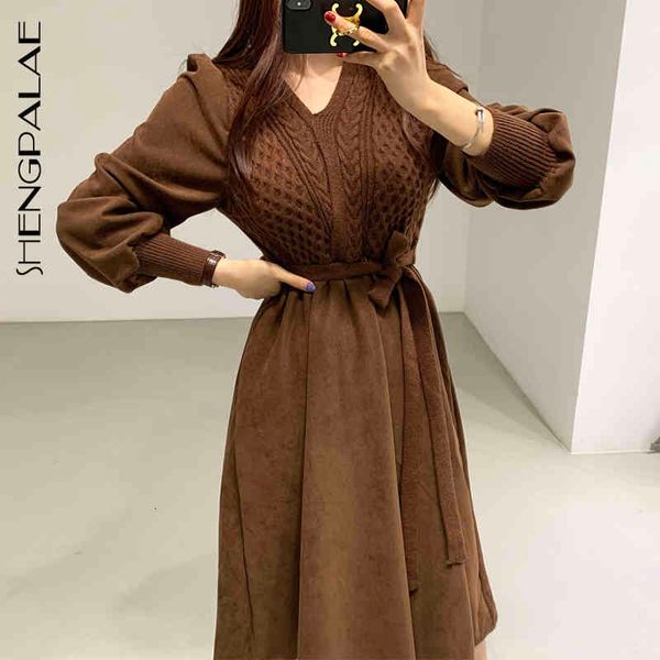 casual dresses korean chic spring women's vntage v-neck knitted lace up waistband bubble sleeve knee-length sweater dress 5a263 pi, Black;gray
casual dresses korean chic spring women's vntage v-neck knitted lace up waistband bubble sleeve knee-length sweater dress 5a263 pi, Black;gray