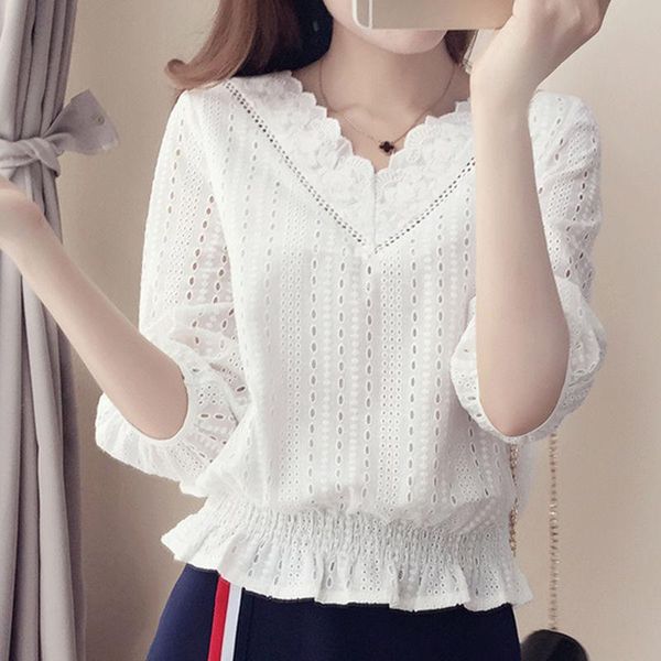 women's blouses & shirts 2021 women long lantern sleeve v neck back hollow lace shirt blouse office ladies spring casual loose, White
women's blouses & shirts 2021 women long lantern sleeve v neck back hollow lace shirt blouse office ladies spring casual loose, White