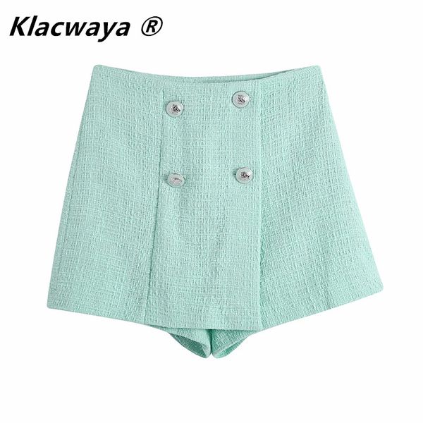 za women's spring textured high waist double breasted button ornament short a- line pants skirt 210521, White;black
za women's spring textured high waist double breasted button ornament short a- line pants skirt 210521, White;black