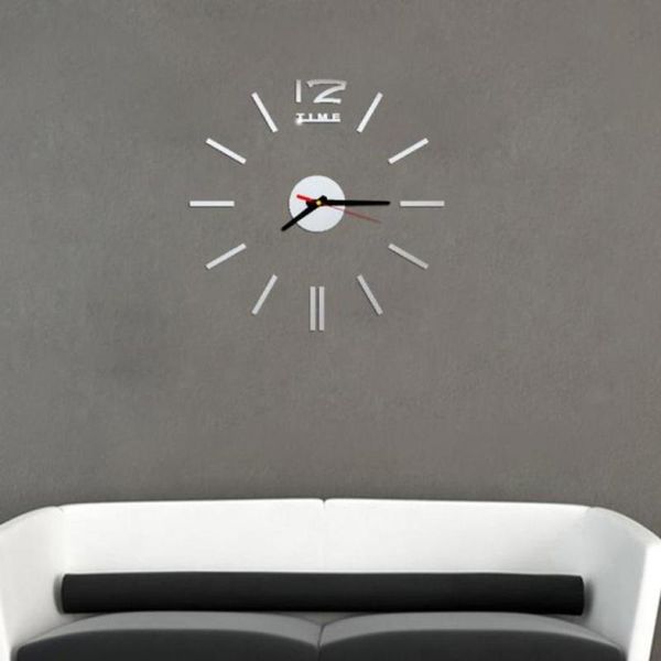 wall clocks mini modern diy clock 3d sticker design home office room decor august13