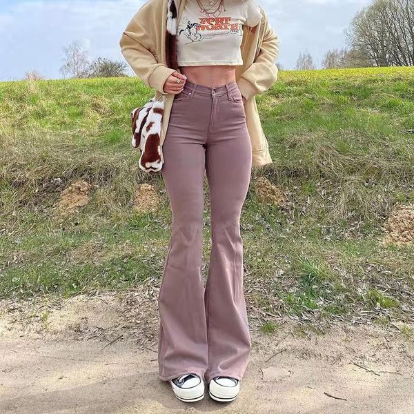 women's jeans y2k flared women vintage fashion streetwear stretch mom high waist brown white black wide leg pants denim trousers, Blue
women's jeans y2k flared women vintage fashion streetwear stretch mom high waist brown white black wide leg pants denim trousers, Blue