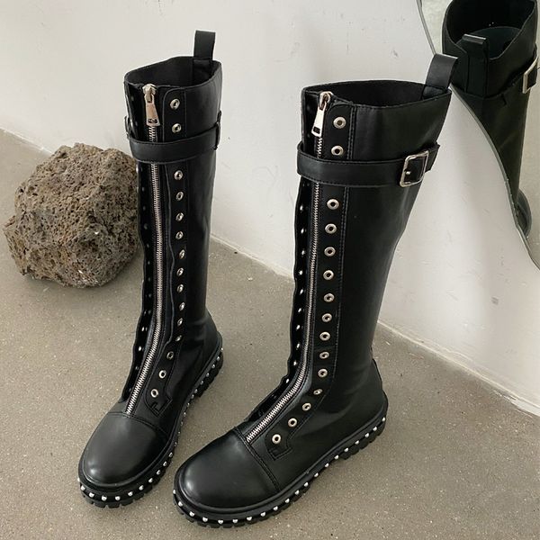 fashion women boots rivet zipper female british style short booties the knee high ladies martin boots causal winter woman shoes, Black
fashion women boots rivet zipper female british style short booties the knee high ladies martin boots causal winter woman shoes, Black