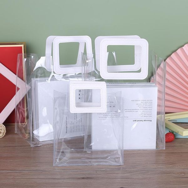 gift wrap 2pcs transparent pvc package bags laser clear plastic bag with handle food packaging party favor baking take away pouch
gift wrap 2pcs transparent pvc package bags laser clear plastic bag with handle food packaging party favor baking take away pouch