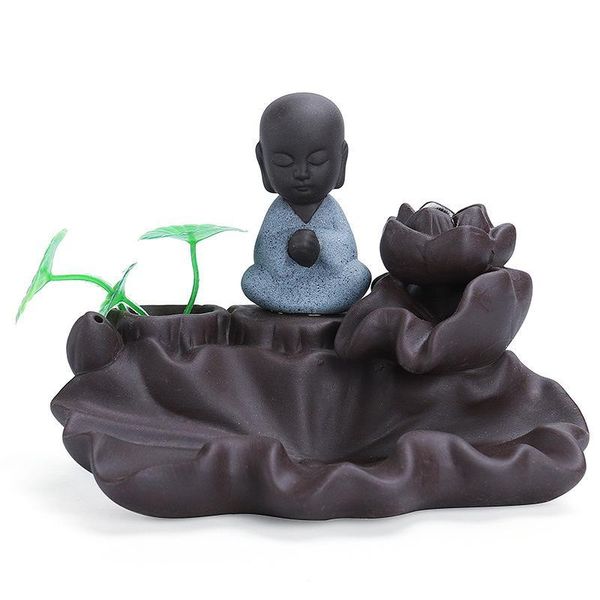 sachet bags traditional backflow incense burner ceramic little monk stick holder home decor buddha censer
sachet bags traditional backflow incense burner ceramic little monk stick holder home decor buddha censer