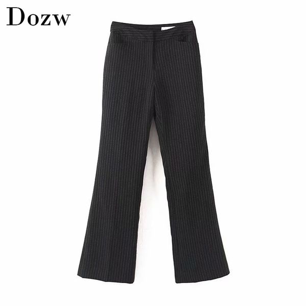 women's wide leg pants causal striped black long flare elegant high waist lady office trousers fashion chic female bottoms 210515, Black;white
women's wide leg pants causal striped black long flare elegant high waist lady office trousers fashion chic female bottoms 210515, Black;white
