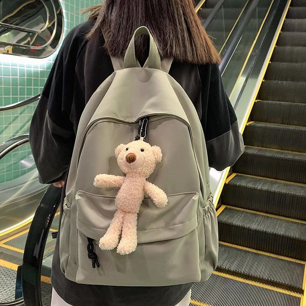 backpack brand simple solid color female waterproof nylon women student schoolbag for teenage girls travel bag mochila
backpack brand simple solid color female waterproof nylon women student schoolbag for teenage girls travel bag mochila