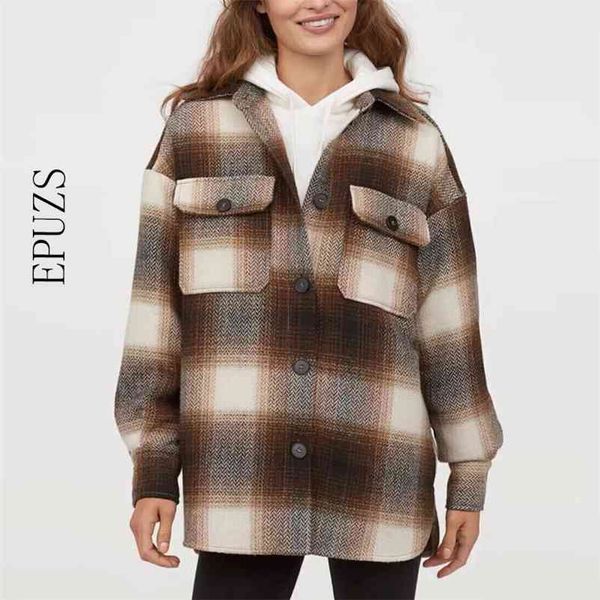 vintage oversized chic plaid shirts women pockets loose long sleeve blouse casual womens blouses full plus size winter 210521, White
vintage oversized chic plaid shirts women pockets loose long sleeve blouse casual womens blouses full plus size winter 210521, White