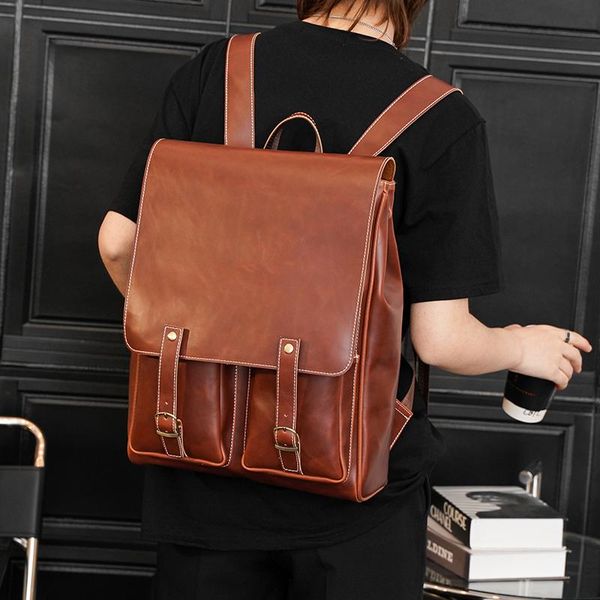 backpack brand crazy horse leather retro design men women travel lapdaypack student school bag mochilas bags
backpack brand crazy horse leather retro design men women travel lapdaypack student school bag mochilas bags