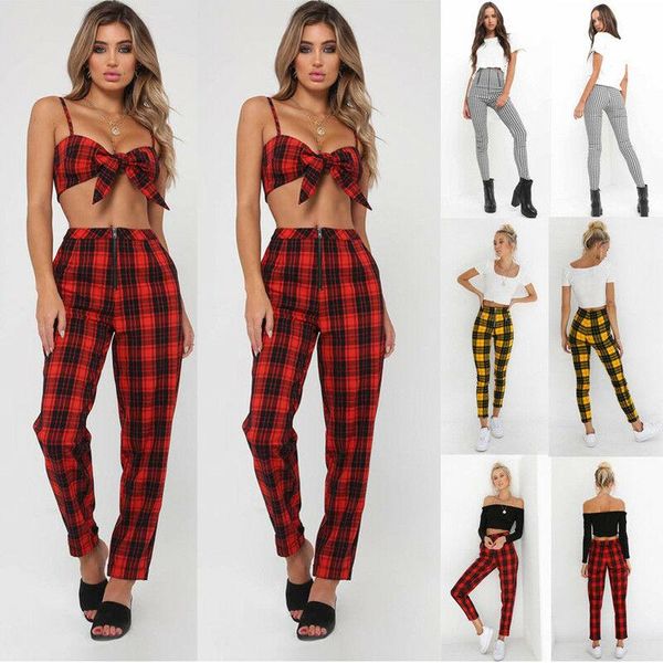 women's pants & capris fashion high street waist elastic zipper plaid skinny female casual full pencil trousers, Black;white
women's pants & capris fashion high street waist elastic zipper plaid skinny female casual full pencil trousers, Black;white