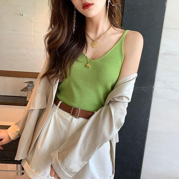 hong kong flavor net red chic small suspender vest women's summer v-neck knitting with underlay sleeveless camisoles & tanks, Black;white
hong kong flavor net red chic small suspender vest women's summer v-neck knitting with underlay sleeveless camisoles & tanks, Black;white